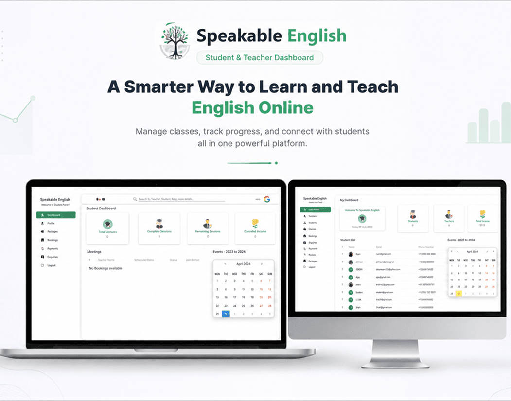 This platform provides a personalized English learning experience